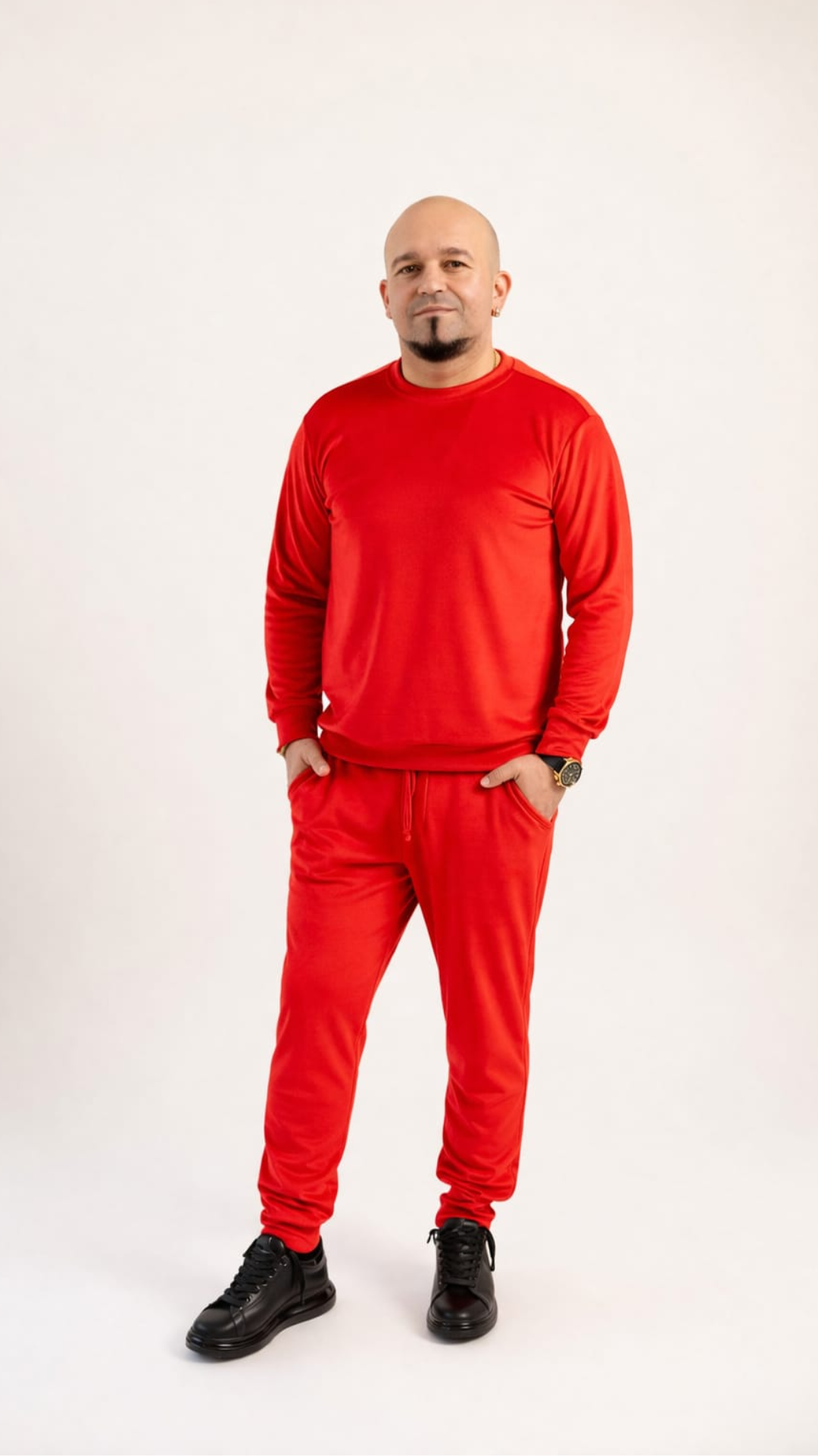 Set din catifea cu bluza simplă