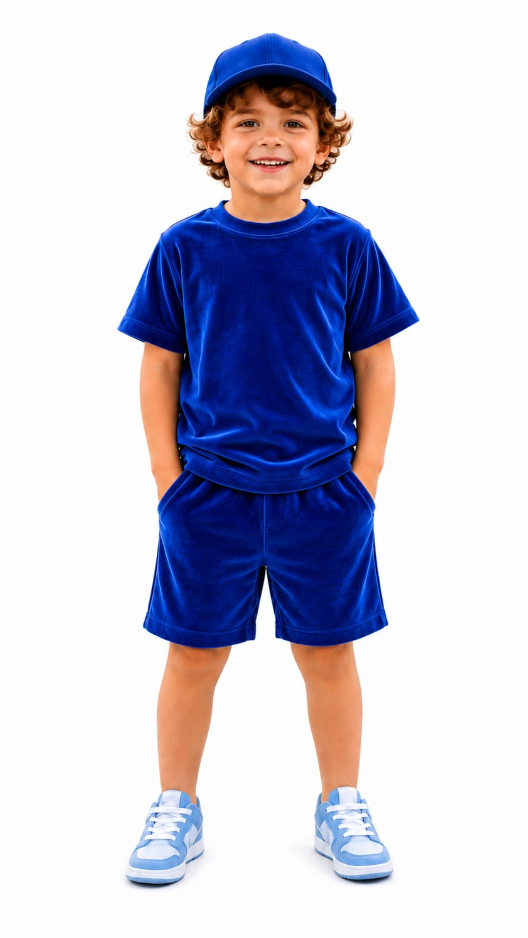Set din catifea scurt cu tricou